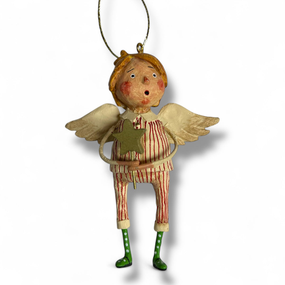 Unboxed CHRISTMAS ANGEL BOY Lori Mitchell Collectible Ornament RETIRED & RARE