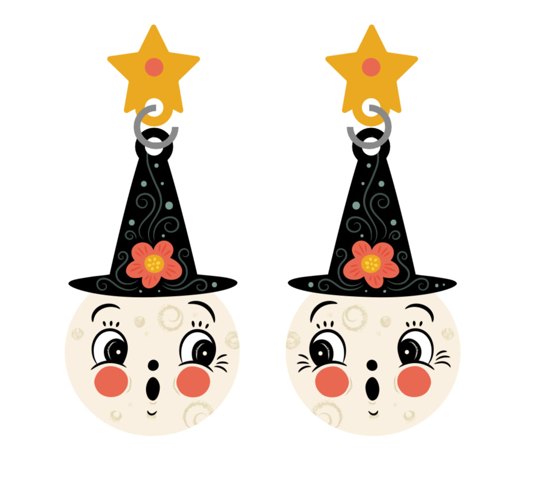 Bloomin' Luna Witch Statement Earrings by Johanna Parker x Lipstick & Chrome