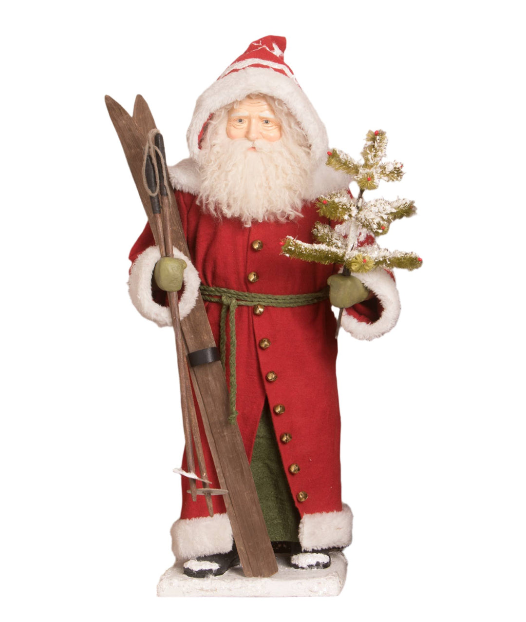 Vintage German Santa with Skis