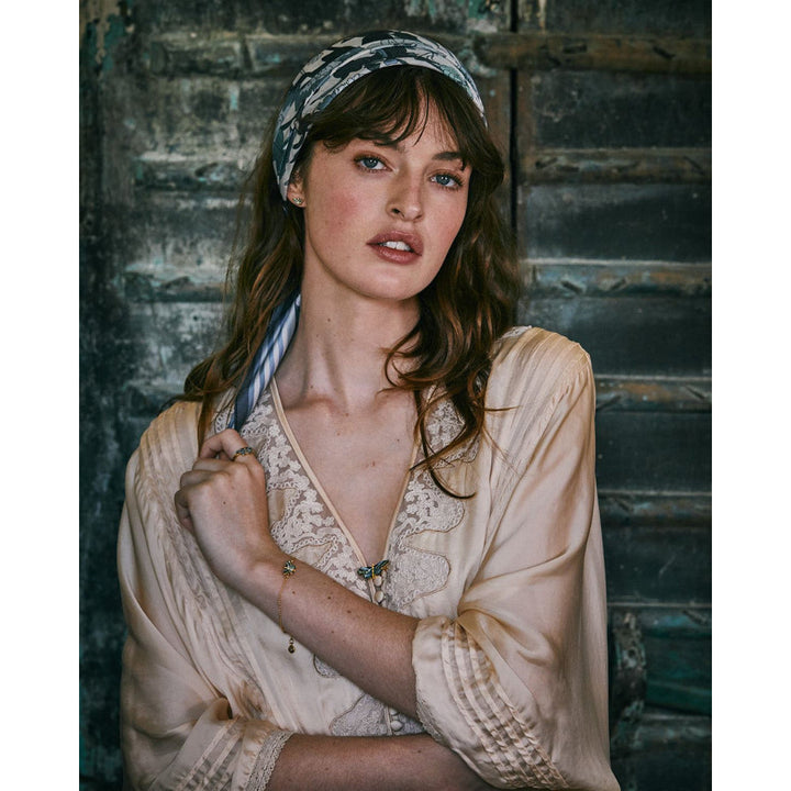 Deco Butterfly Brooch Blue by Fable England 4