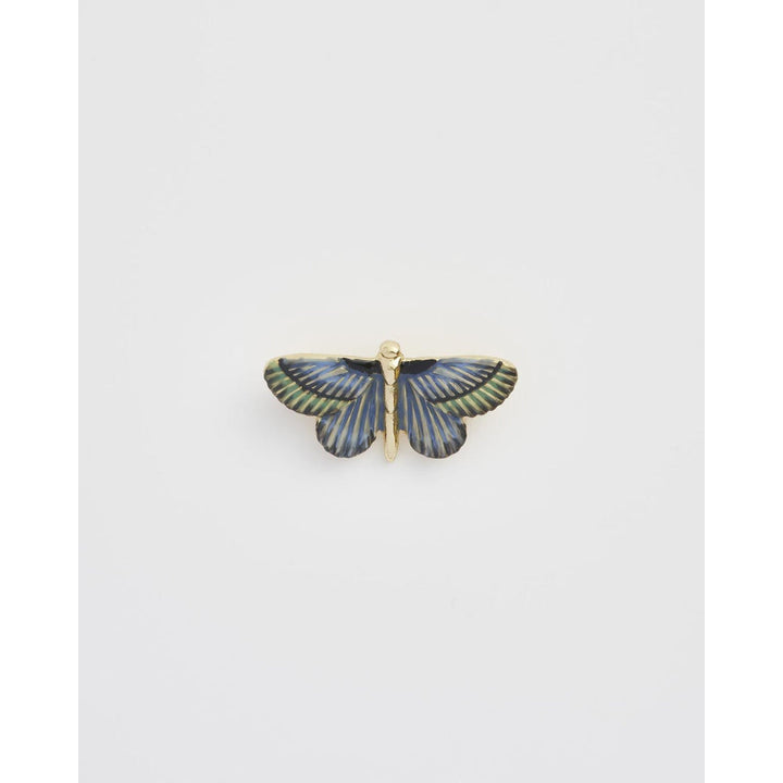 Deco Butterfly Brooch Blue by Fable England