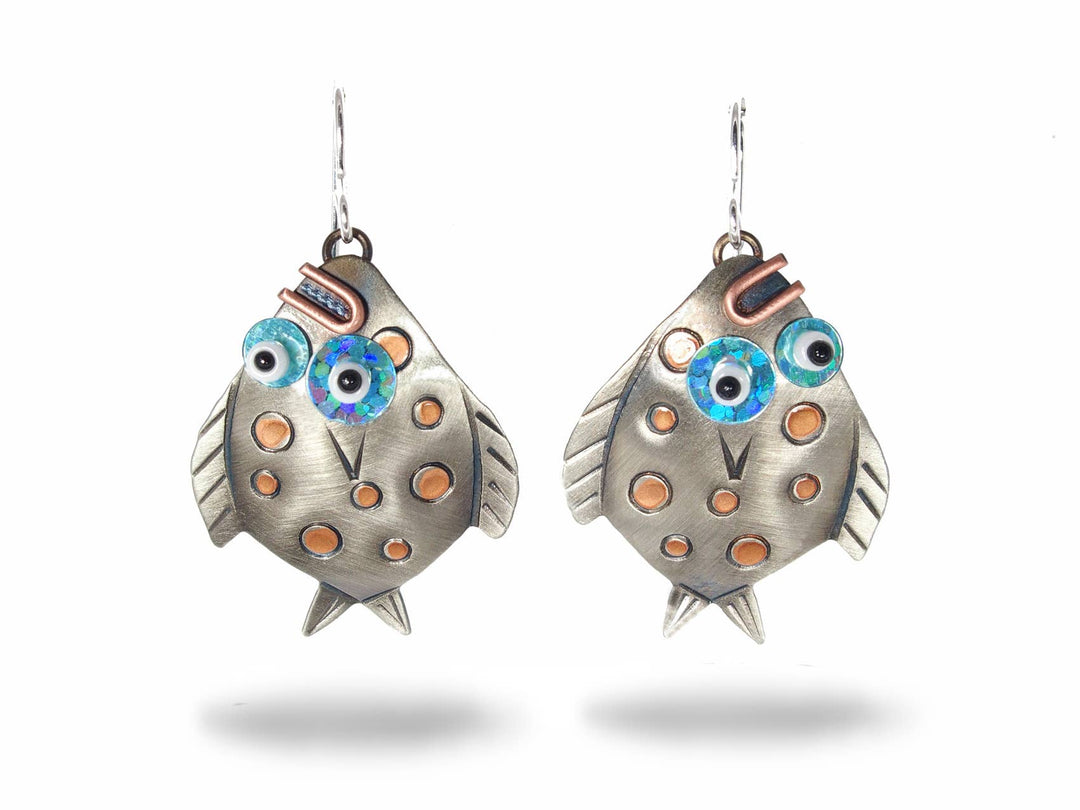 Flounder Earrings by Chickenscratch