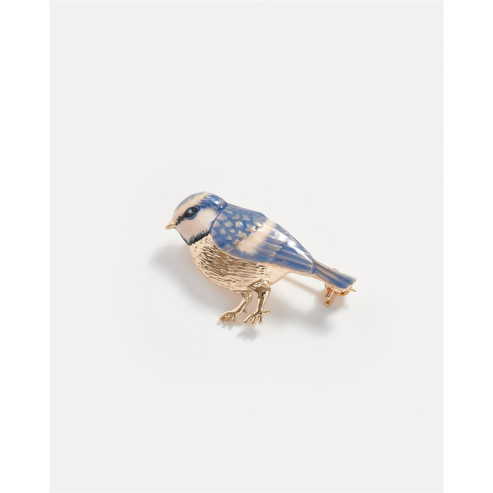 Enamel Blue Tit Brooch by Fable England