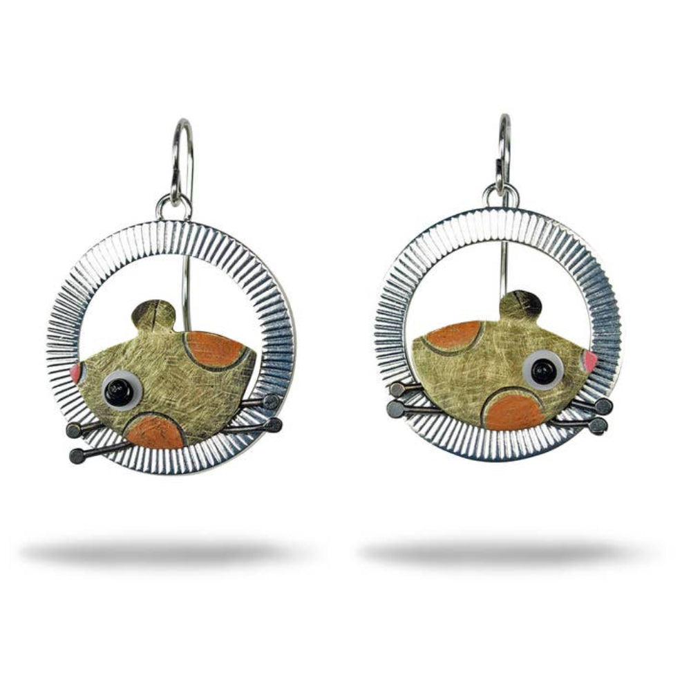 Hamster Wheel Earrings by Faire