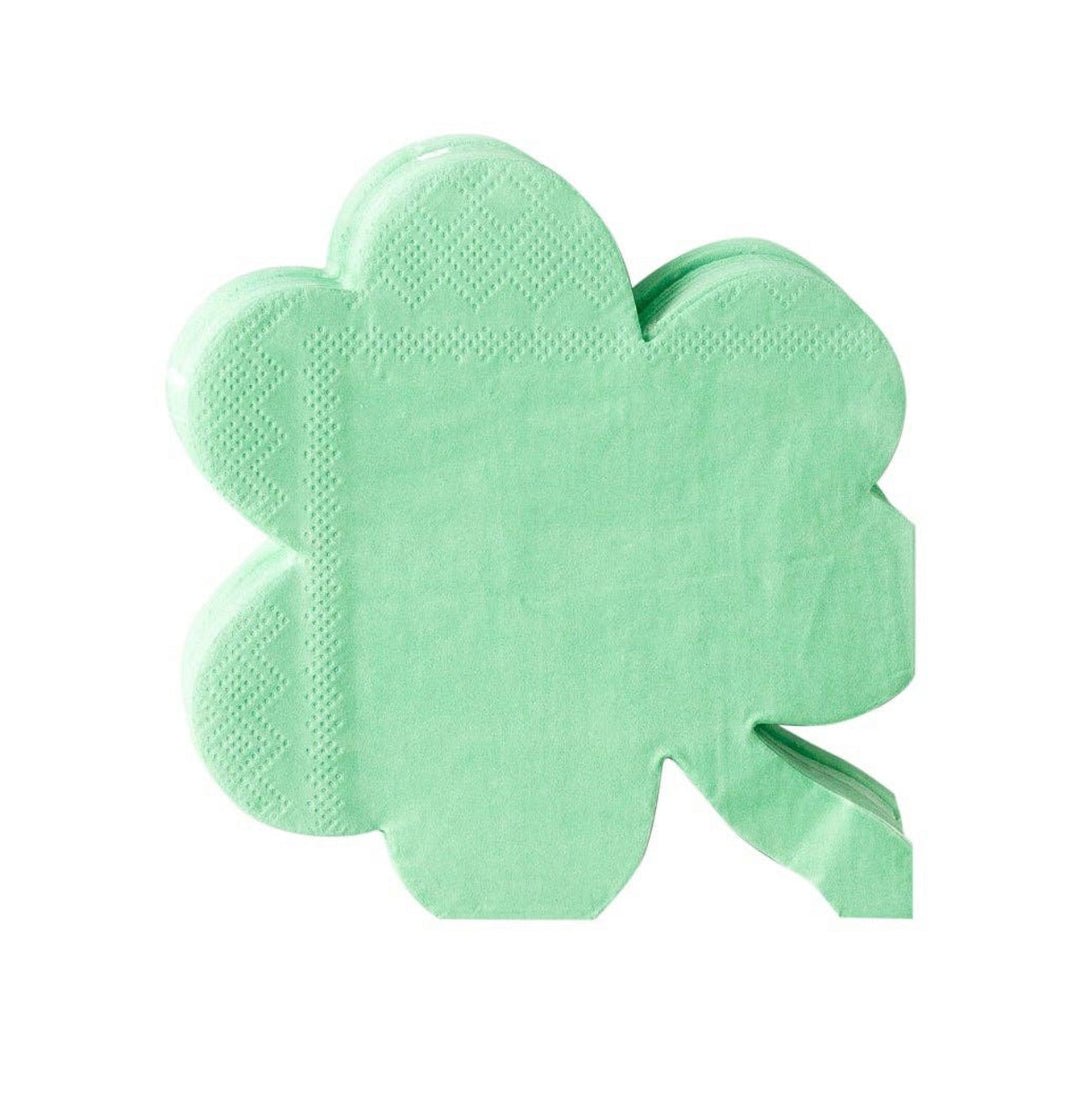 Green clover paper napkin