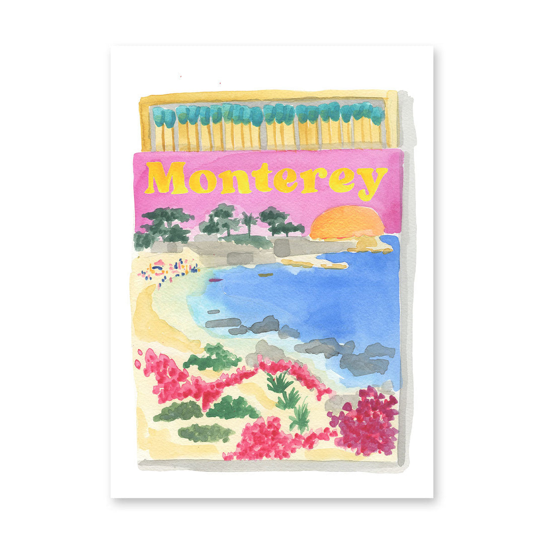 Monterey Matchbook Art Print