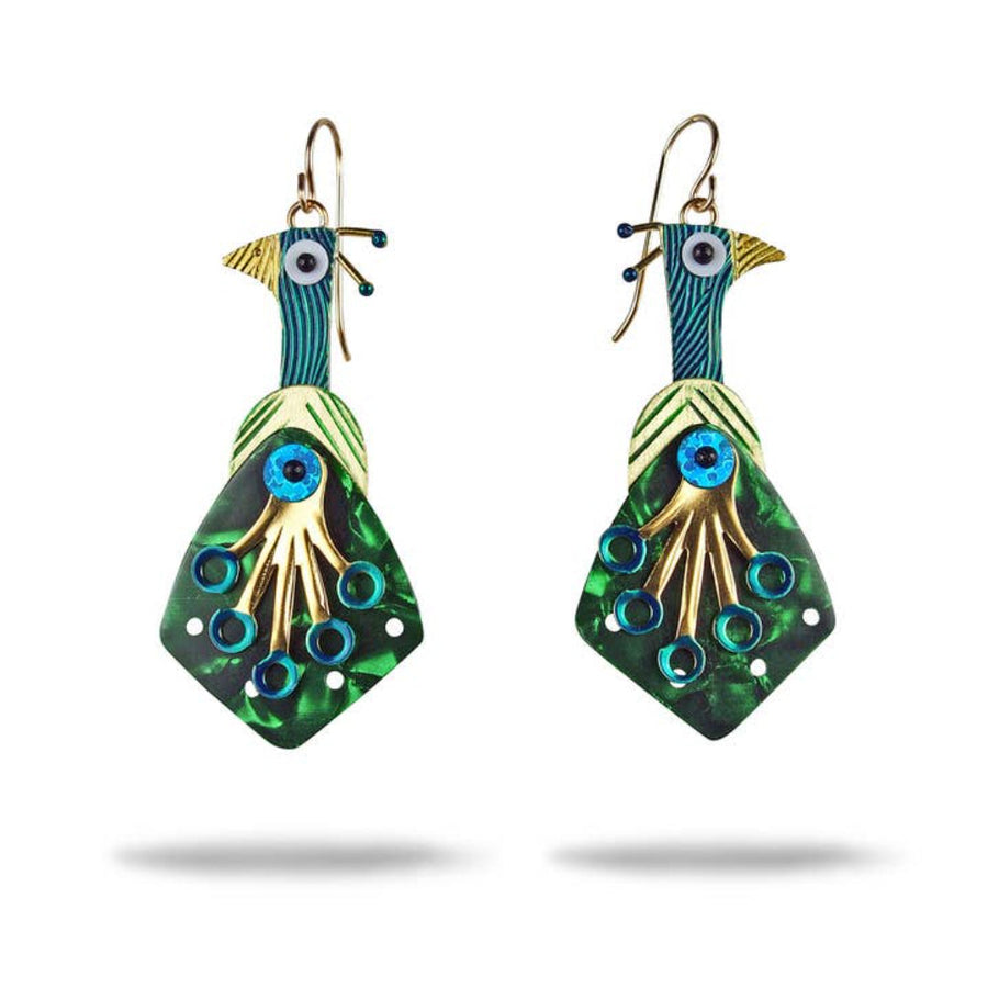 Peacock Earrings by Faire