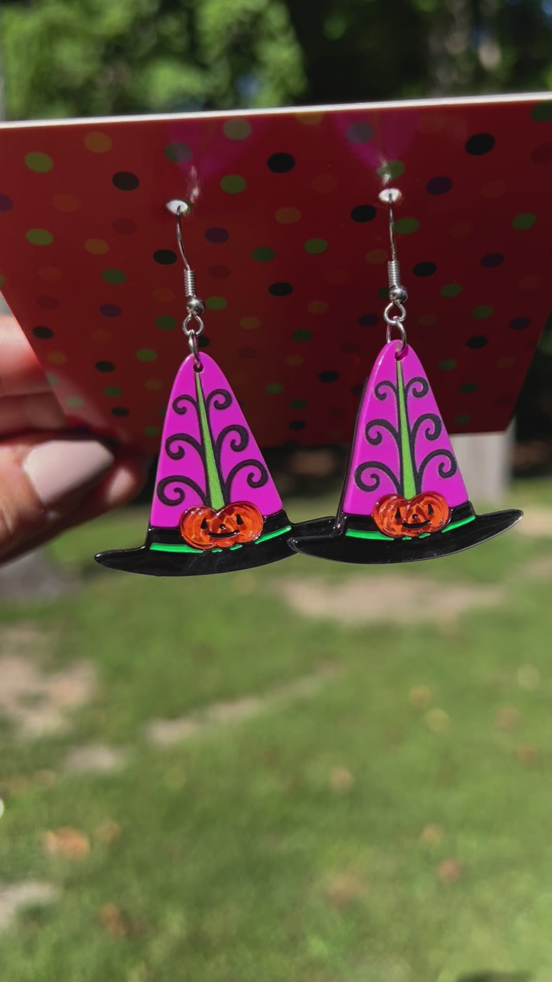 Hagatha and her Hat Brooch & Earrings Set