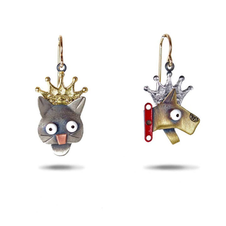 Reigning Cats and Dogs Earrings by Faire