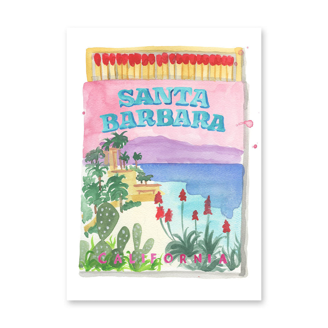 Santa Barbara Matchbook Art Print