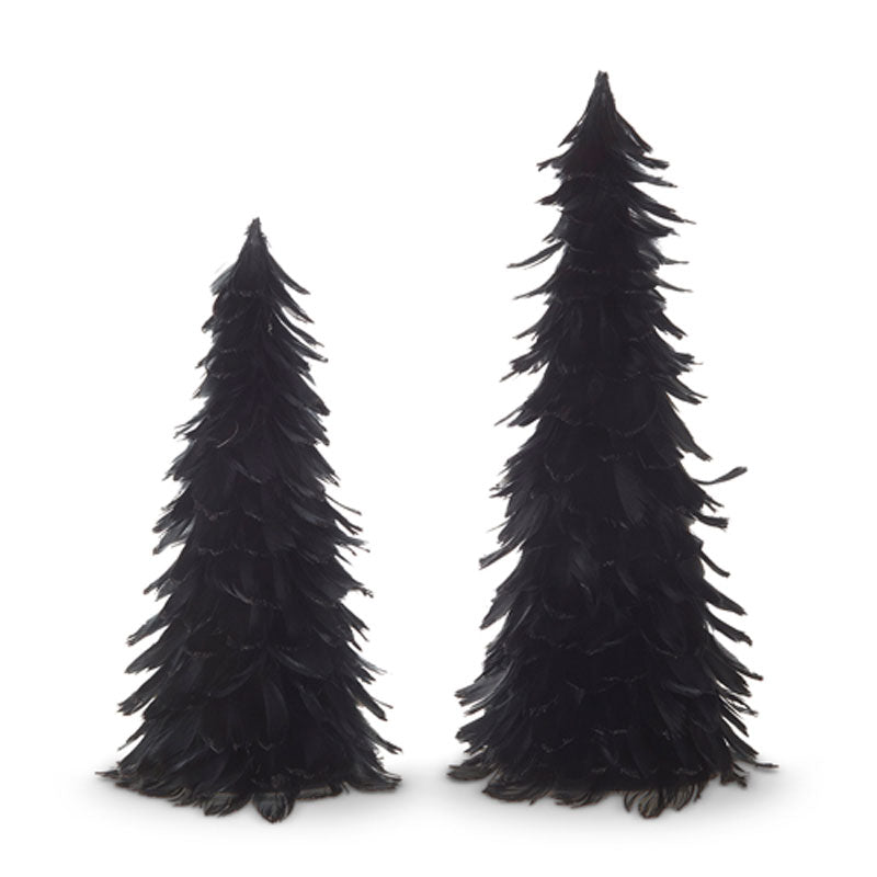 18" Black Feather Trees by Raz Imports image