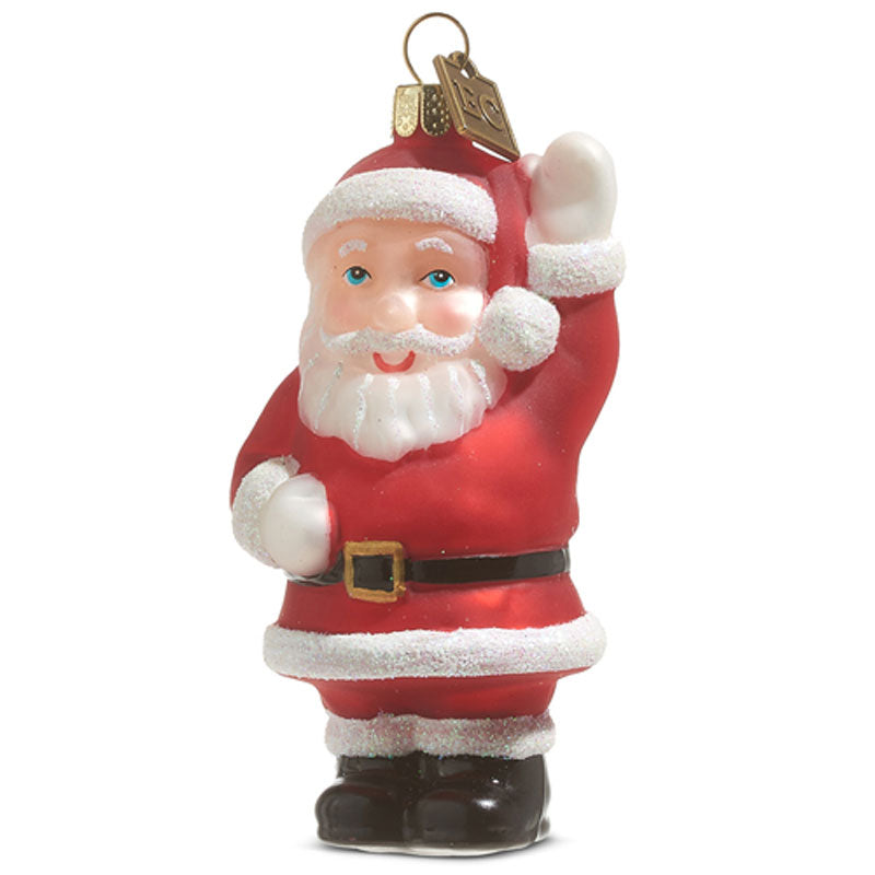 EC 3.5" Waving Santa Blow Mold Ornament by Raz Imports image