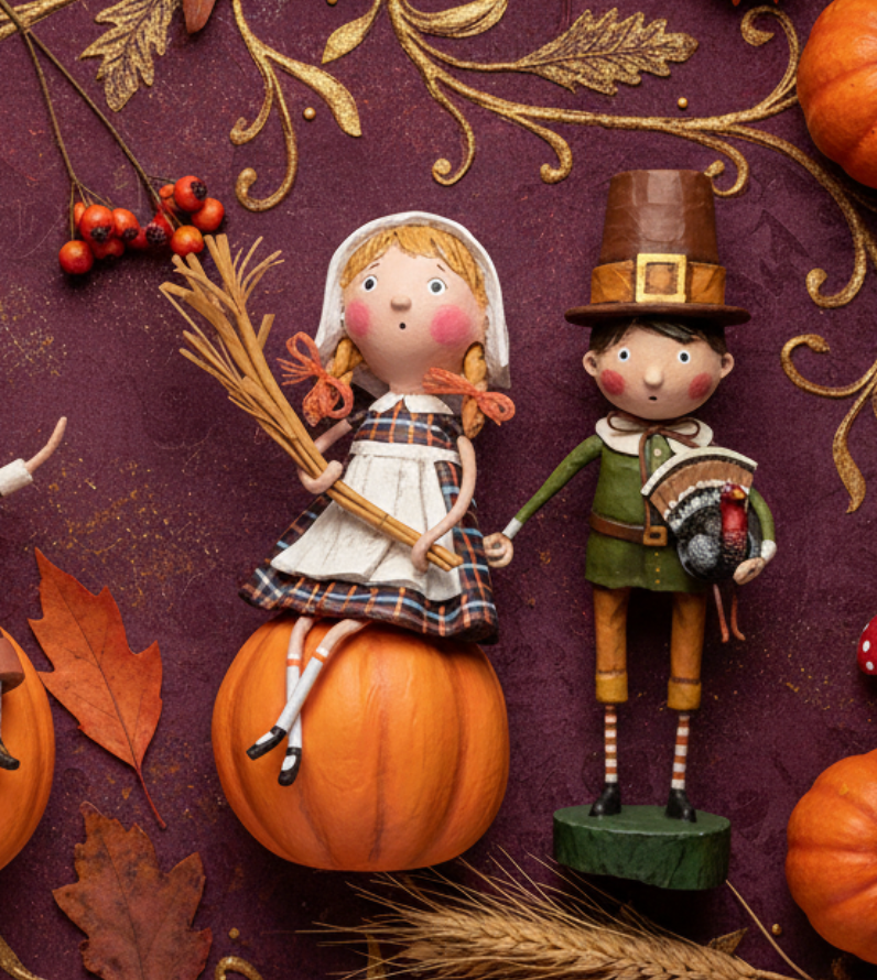 Lori Mitchell Thanksgiving Figurines 2026 — Thankful Thad, Grateful Greta & More