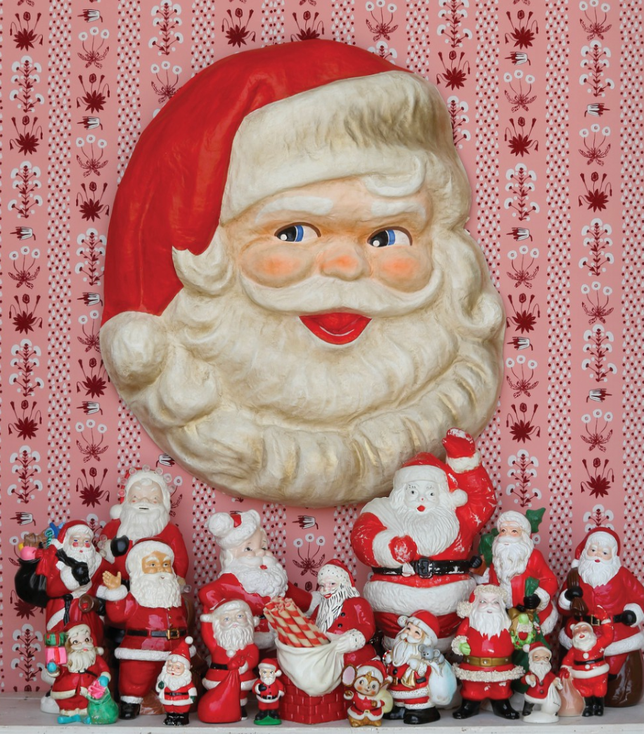 vintage santa wall hanging