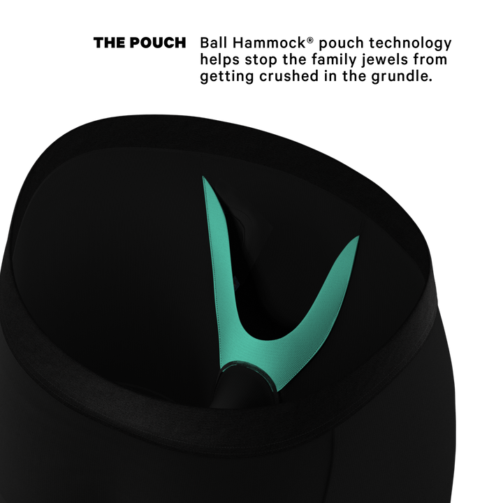 The 009 | Black Tuxedo Long Leg Ball Hammock® Pouch Underwear With Fly