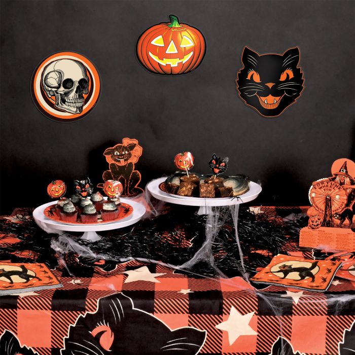 Plastic Vintage Halloween Cutouts Set of 3 by Beistle