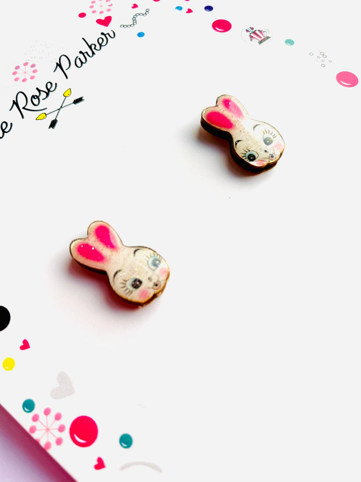 Dainty Easter Bunny Earrings by Rosie Rose Parker