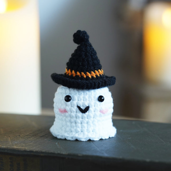 Halloween Plants with Ghost Amigurumi DIY Crochet Kit Wizardi F07N8-M226