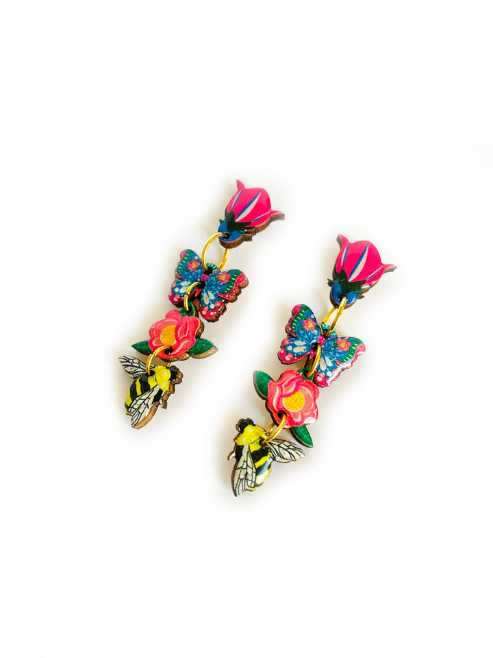Floral Heaven Dangle Earrings by Rosie Rose Parker