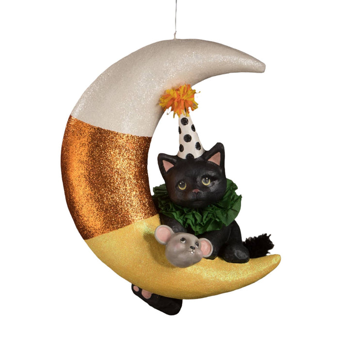 XL Party Kitty Candy Corn Moon - LAST CHANCE!