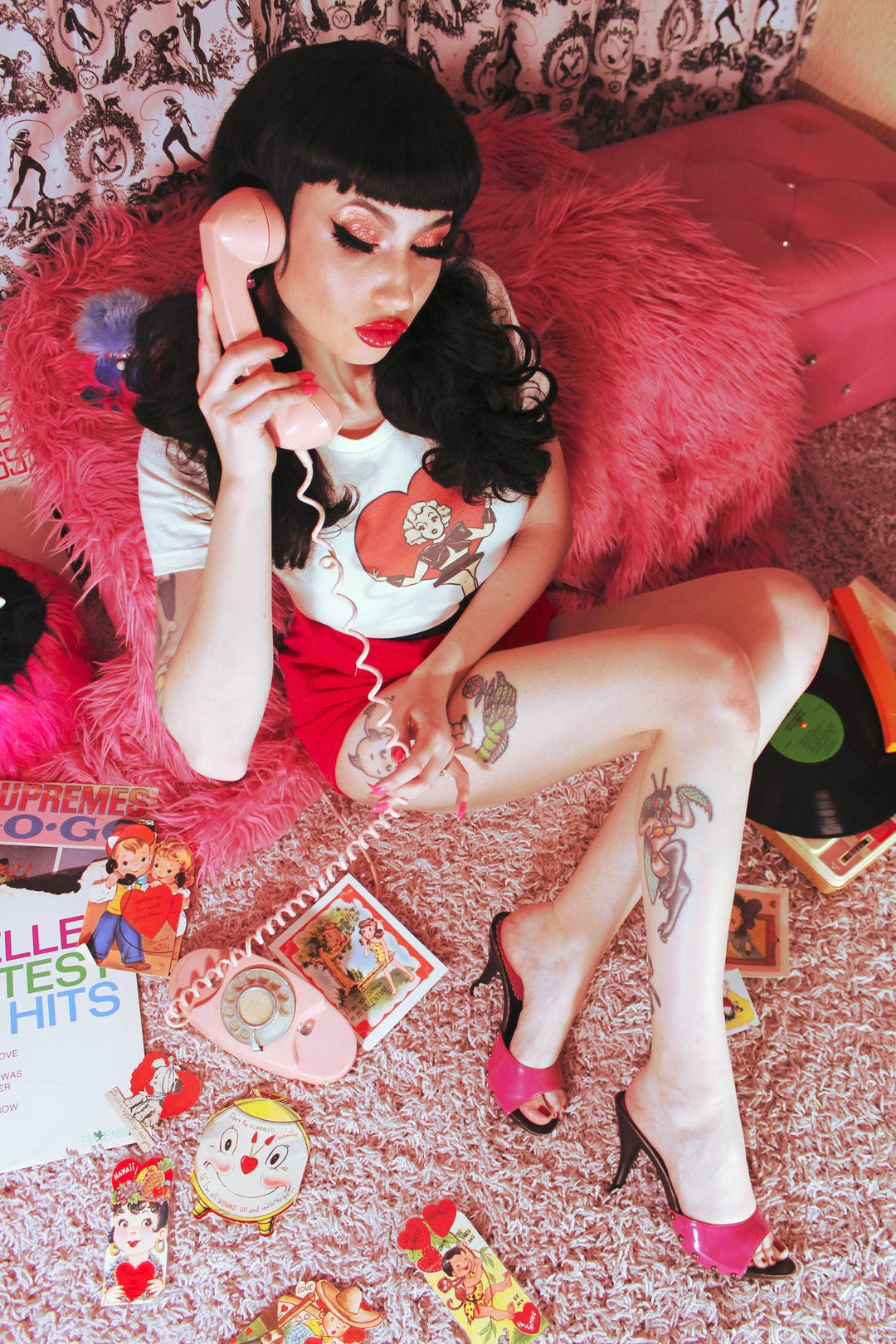 Prisoner of Love Fitted Tee in Ivory - SMALL