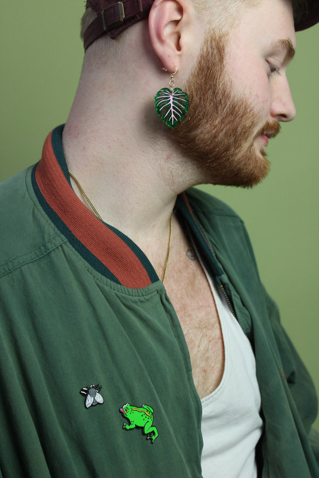 Mini Monstera Leaf Acrylic Earrings