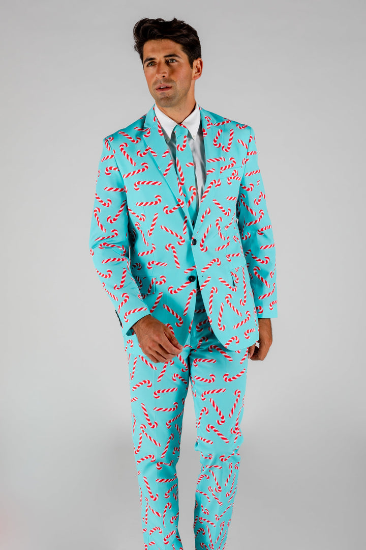 The Peppermint Pimp Canes | Candy Cane Print Christmas Suit