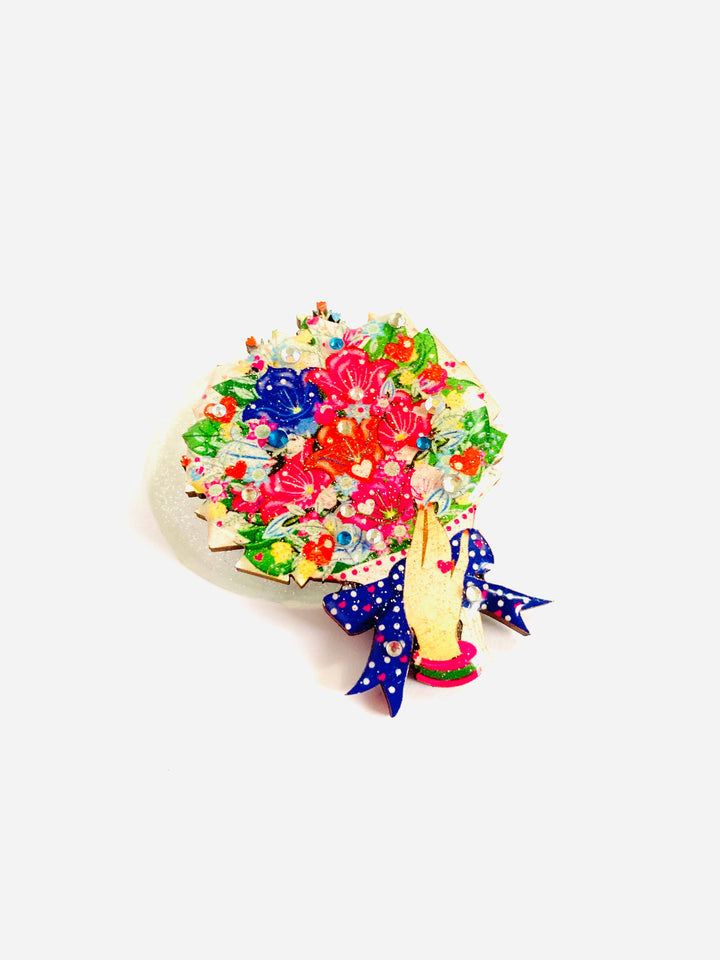 Bouquet of Flowers Brooch by Rosie Rose Parker