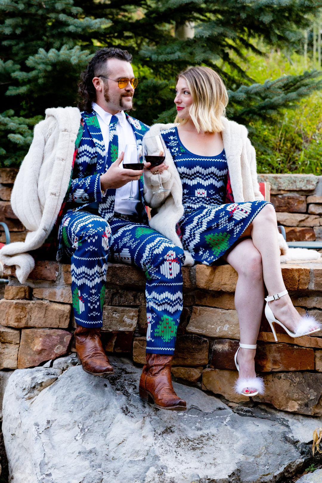 The Eggnog Aficionado | Snowman Print Christmas Skater Dress