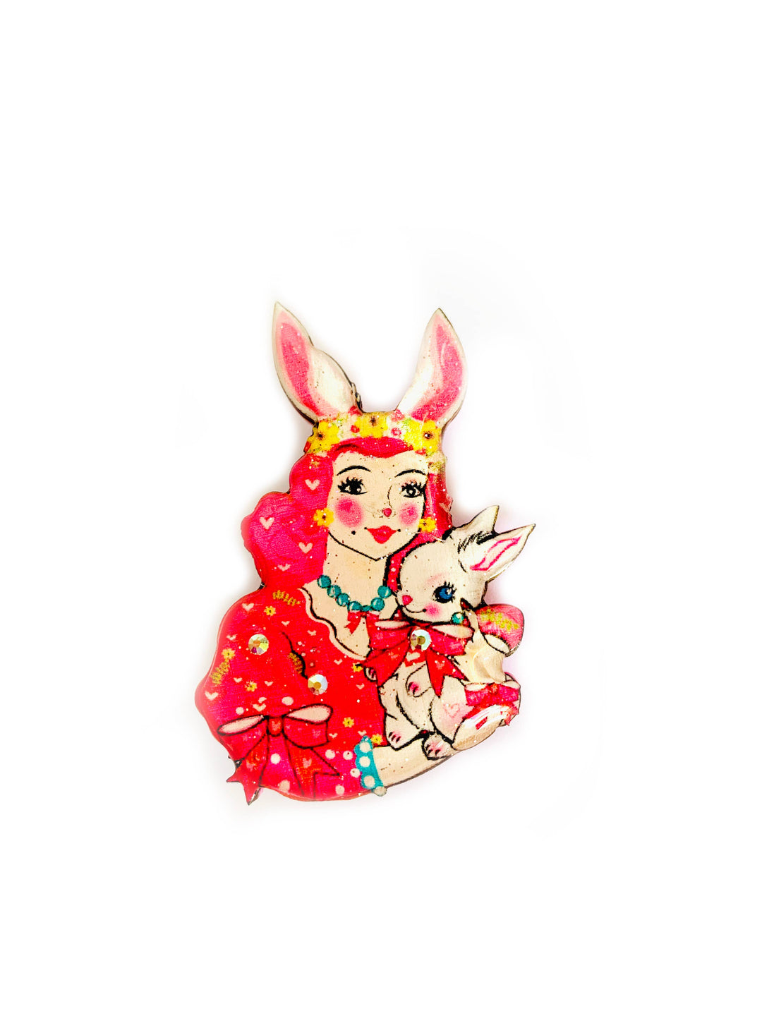 Bunny Girl Brooch by Rosie Rose Parker