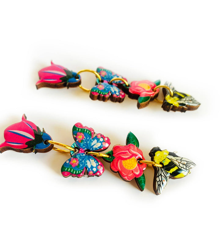Floral Heaven Dangle Earrings by Rosie Rose Parker