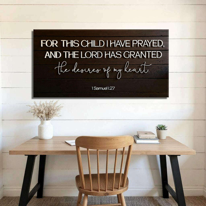 1 Samuel 1:27 - For This Child I Have Prayed Sign V