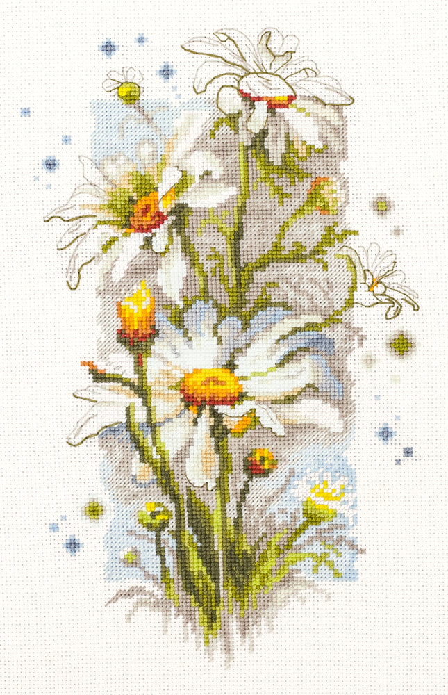 White Daisies 100-103 Counted Cross-Stitch Kit