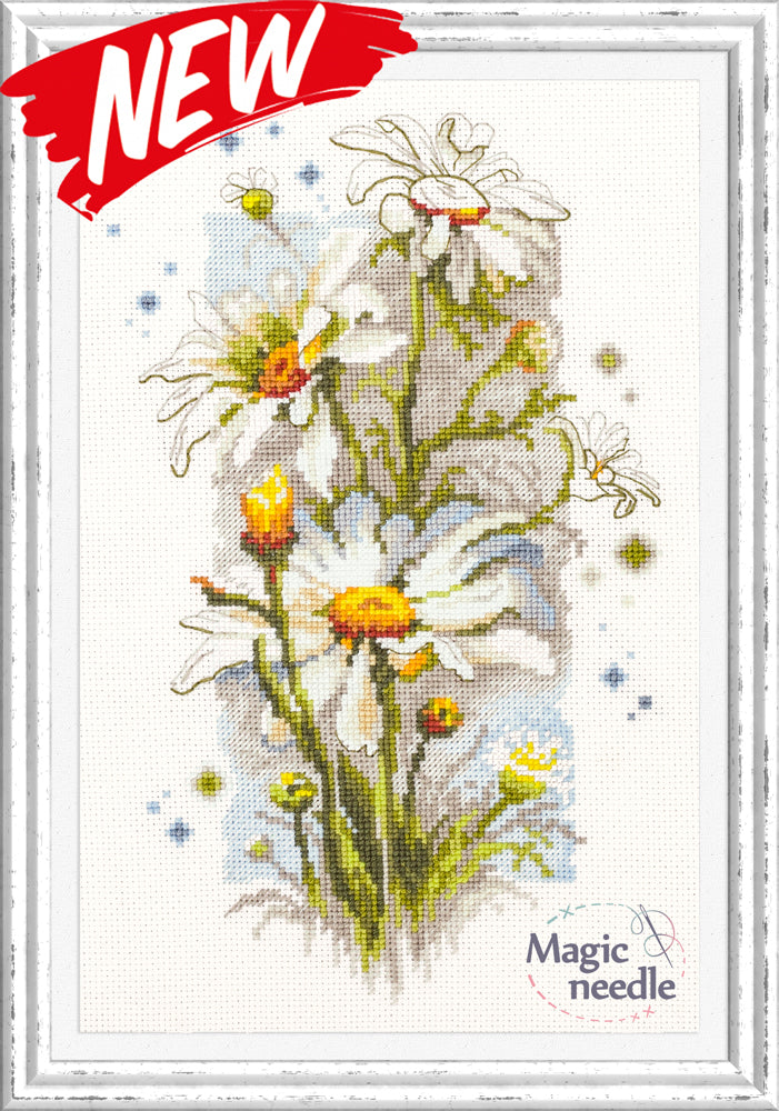 White Daisies 100-103 Counted Cross-Stitch Kit
