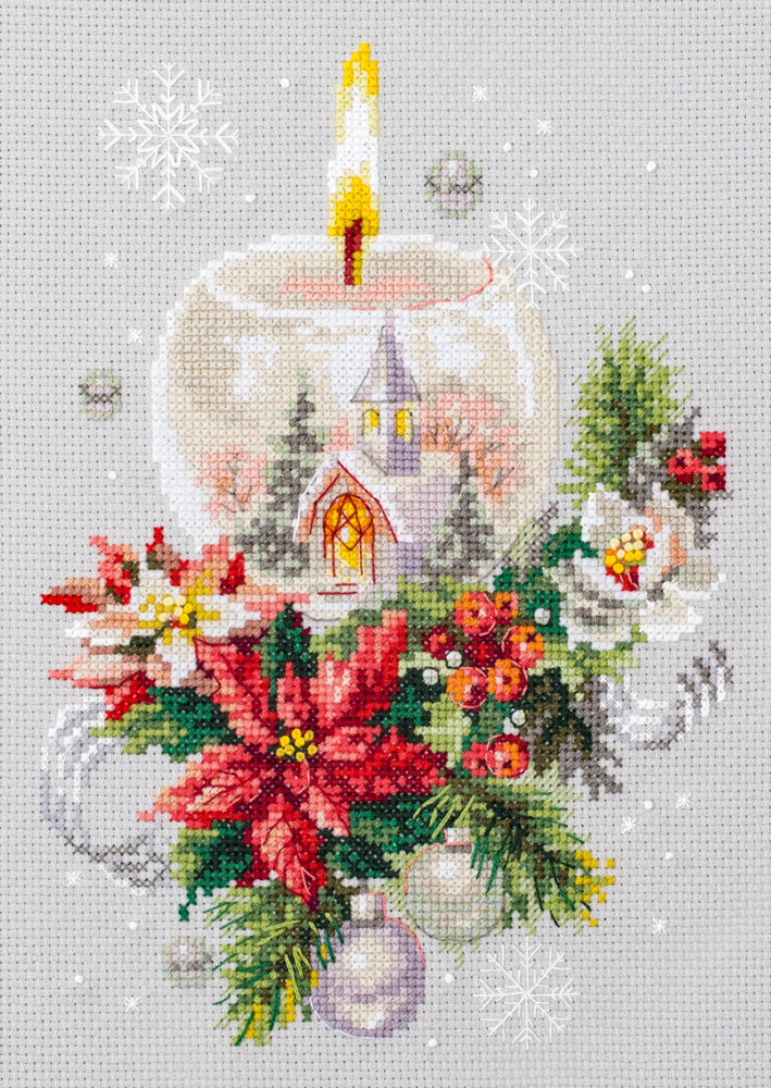 –°Hristmas Candle Counted Cross Stitch Kit by Magic Needle 540-231
