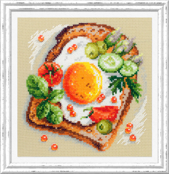 Fried Eggs Toast 120-092 Counted Cross-Stitch Kit
