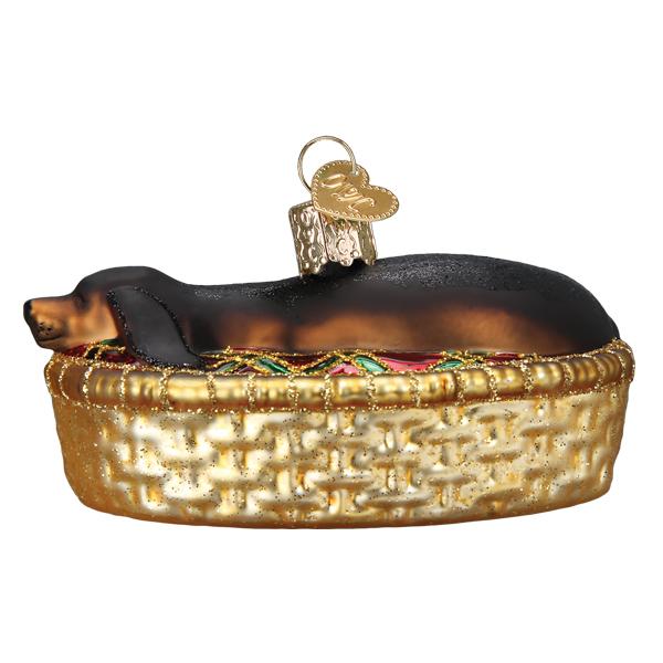 Sleepy Dachshund Ornament