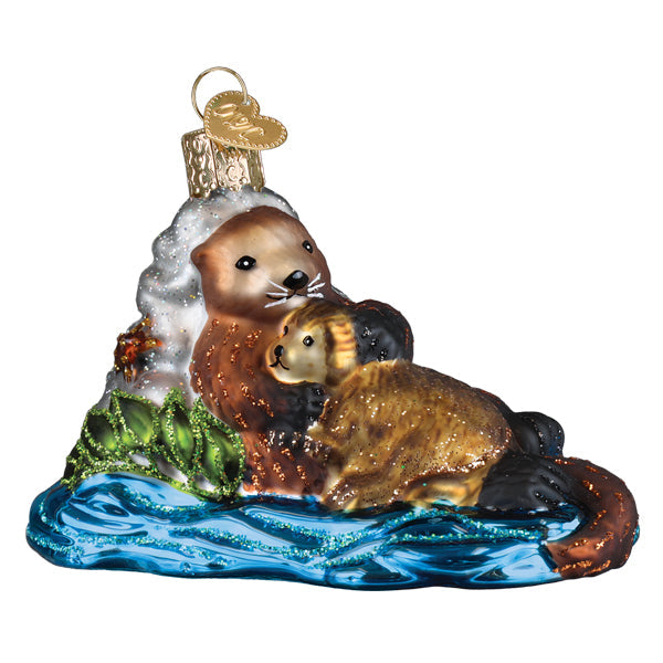 Otter With Pup Ornament