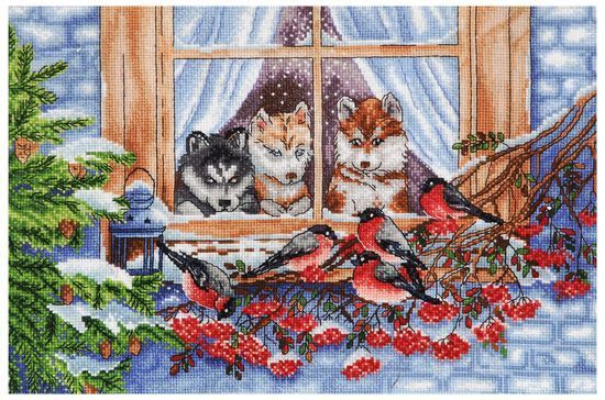 Huskies Counted cross stitch kit 1277A
