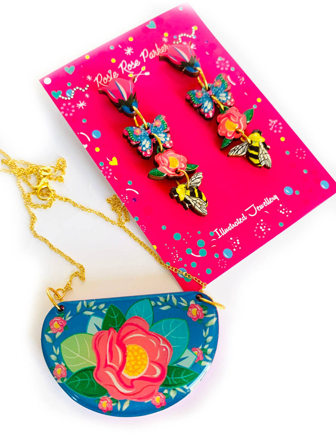 Floral Heaven Dangle Earrings by Rosie Rose Parker
