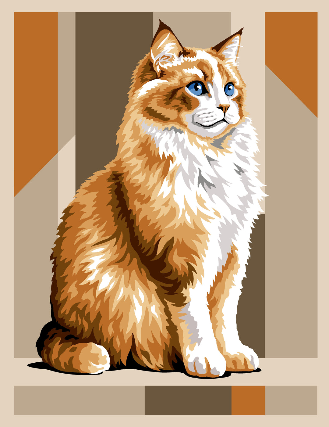 Maine Coon Printed Tapestry Canvas for Half Stitch by Margot de Paris MRC1432489