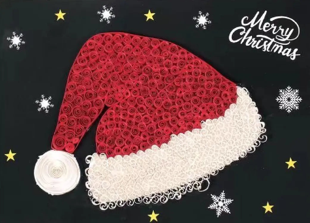 Christmas Hat DIY Making Kit. Paper Quilling Set F07M3-6-Hat2