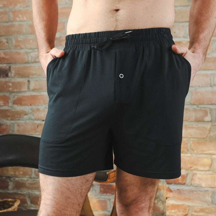 The Threat Level Midnight | Black SleepDeep™ Men’s Pajama Shorts