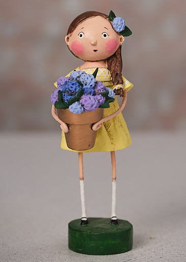 Harriet's Hydrangeas Lori Mitchell figurine, front view