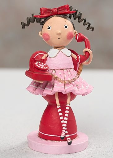 Love Line figurine by Lori Mitchell - 6 inch hand-painted poly resin Valentine's Day collectible