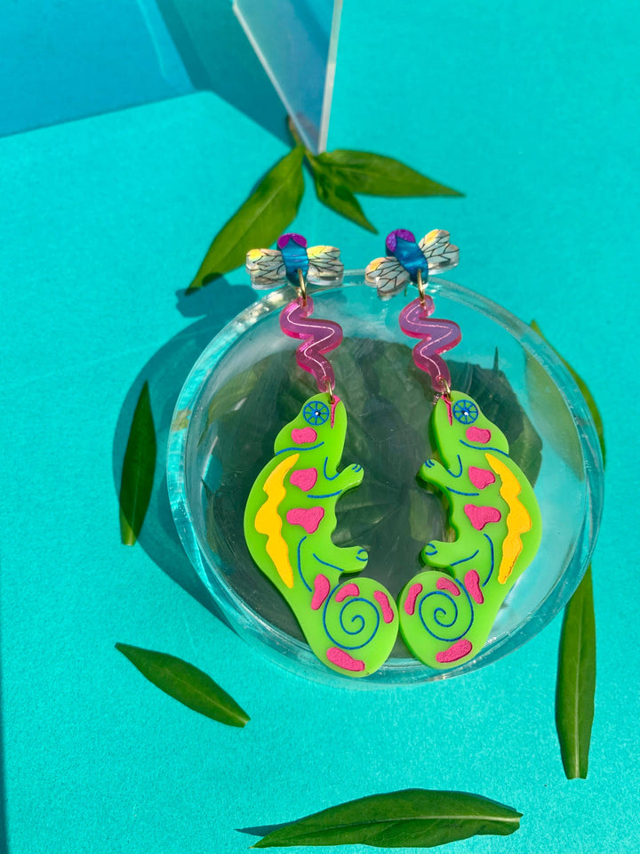 Chameleons Acrylic Earrings