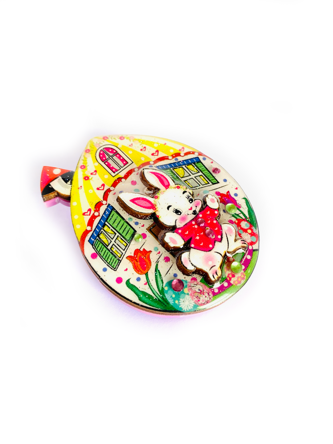 Bobby and his Egg House Brooch by Rosie Rose Parker