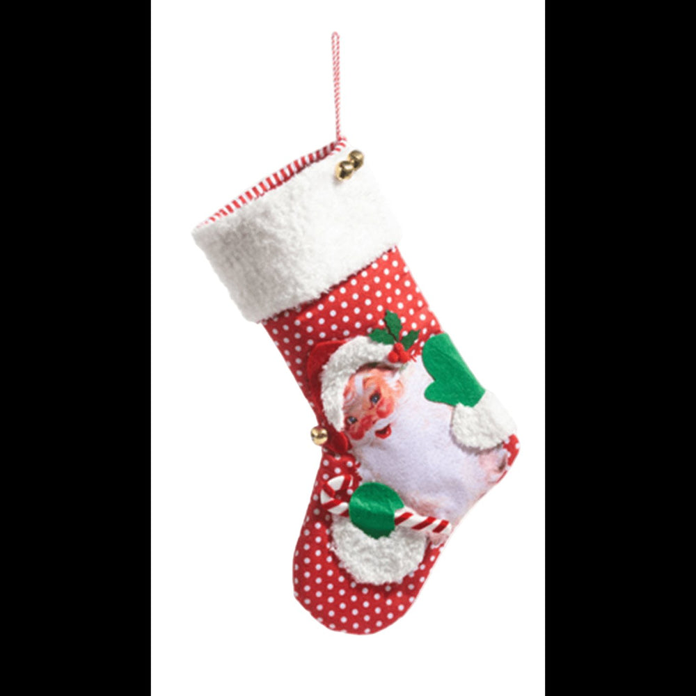 19" Snowman and Santa Christmas stocking set.