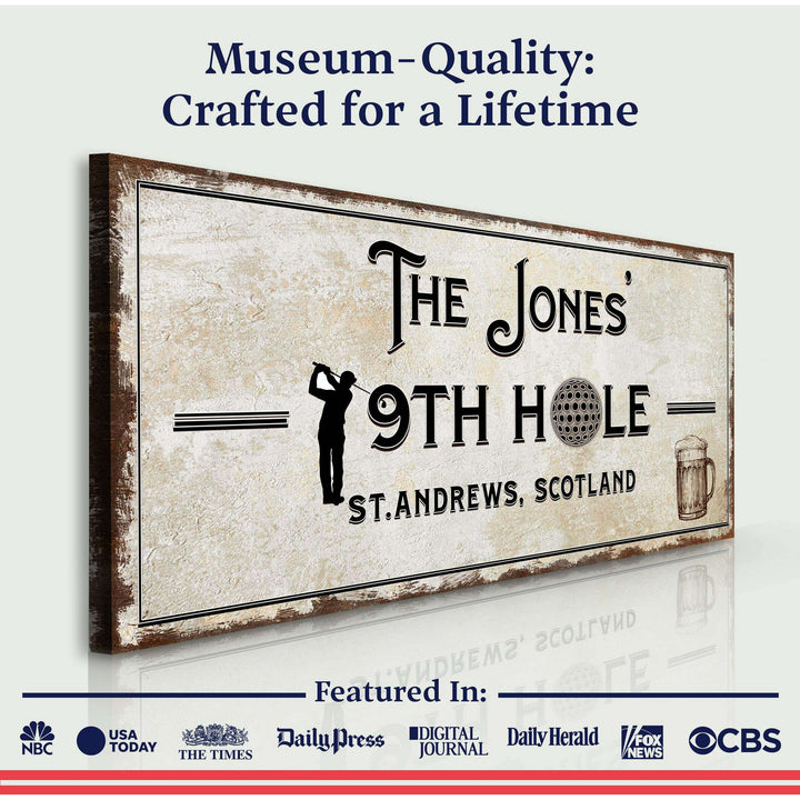 19th Hole Golf Personalized Sign