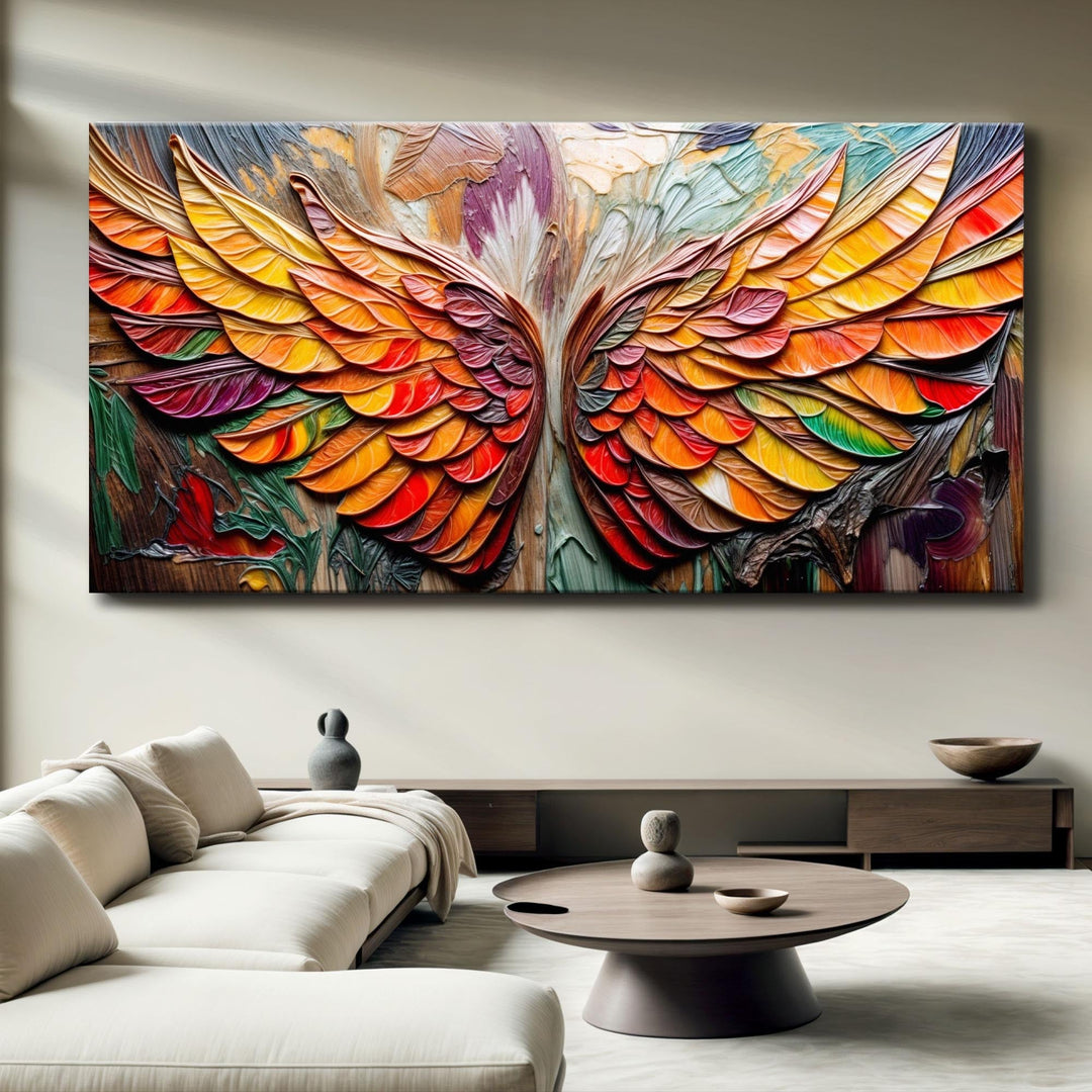 Wings Of Ascension Impasto Wall Art